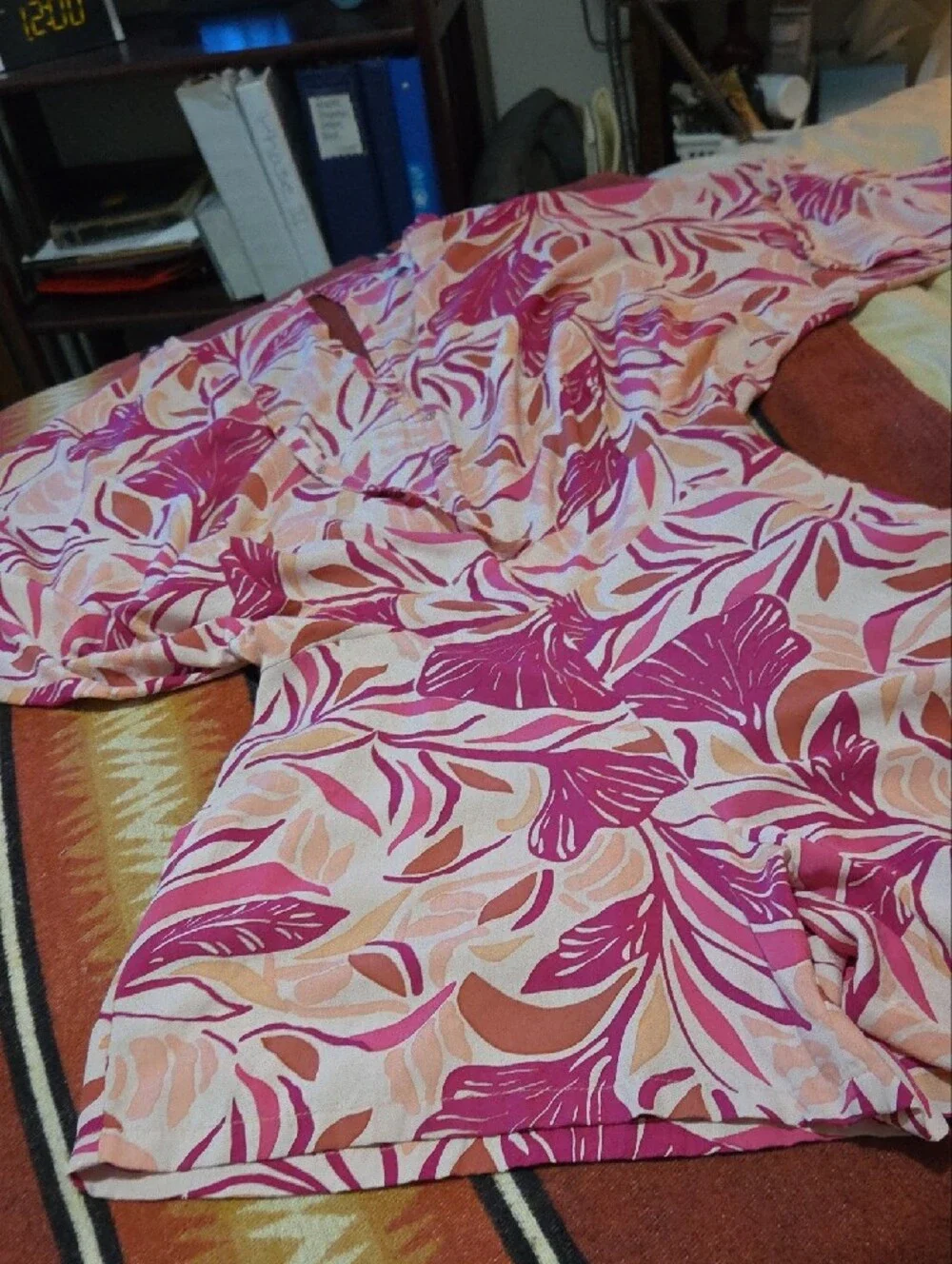 Santiki Pink & Cream Botanical Mini Dress